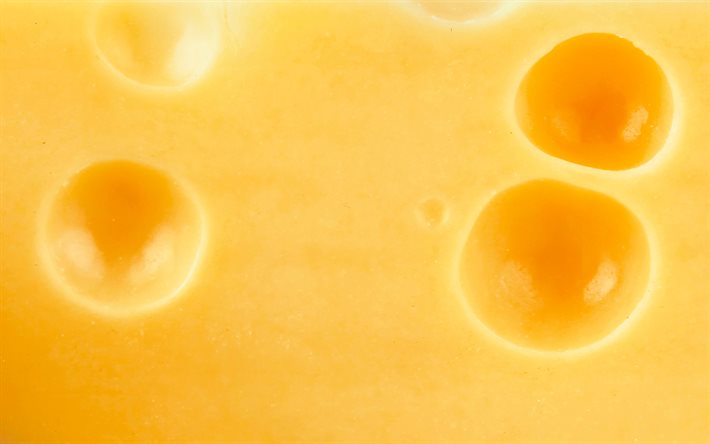 juuston rakenne, makro, ruoka kuvioita, juusto taustat, keltainen taustat, juustoa