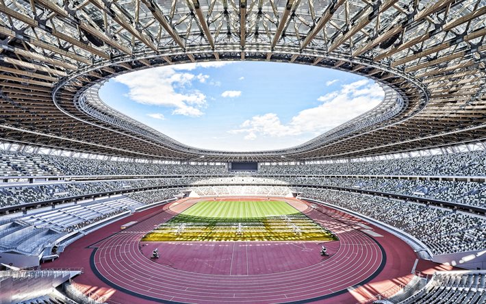 Download Wallpapers Japan National Stadium 4k Inside View Tokyo Japan New National Stadium Summer Olympics Main Stadium Summer Olympics Games Of The Xxxii Olympiad For Desktop Free Pictures For Desktop Free