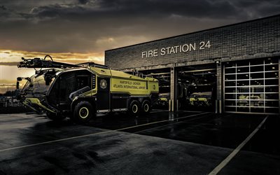 Rosenbauer Panther 6x6, airfield fire truck, Volvo Penta, fire trucks, Hartsfield-Jackson Atlanta International Airport, firefighting
