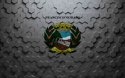 Flag of Francisco Morato, honeycomb art, Francisco Morato hexagons flag, Francisco Morato 3d hexagons art, Francisco Morato flag