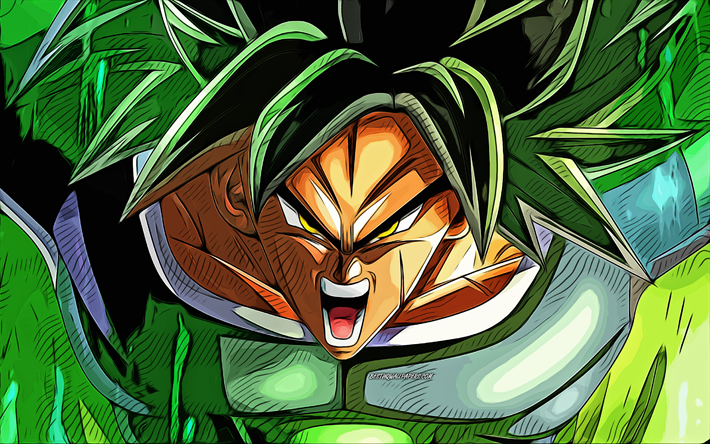 angry broly, 4k, bataille, art vectoriel, dragon ball, dbs, broly, dragon ball super, personnages dbs, broly dbs, broly 4k, broly dragon ball