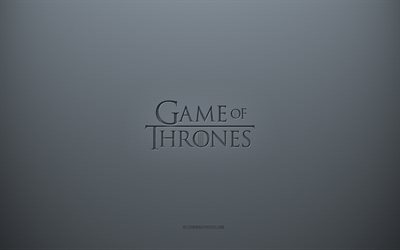 Game of Thrones logo, gray creative background, Game of Thrones emblem, gray paper texture, Game of Thrones, gray background, Game of Thrones3d logo
