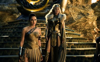 Wonder Woman, 2017, Gal Gadot, Connie Nielsen, Hippolyta, Amazonian queen