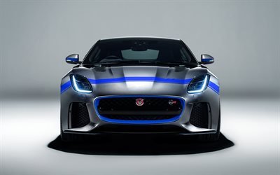 Jaguar F-Type SVR, 2018 cars, front view, new F-Type, supercars, Jaguar