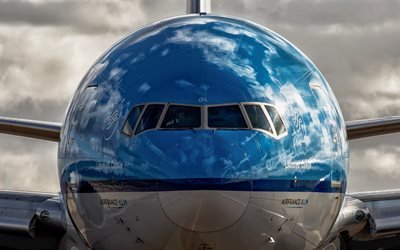 Boeing 777, passenger airplane, Extended Range, 777-200ER, KLM Asia, Boeing, fuselage, air travel