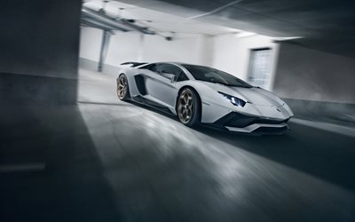 4k, Novitec Torado Lamborghini Aventador S, tuning, 2018 cars, supercars, white Aventador, Lamborghini