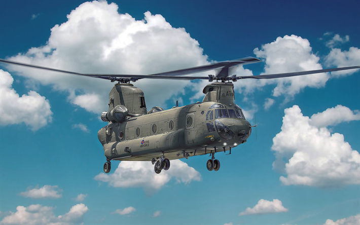 Boeing CH-47 Chinook, flyg, milit&#228;r helikopter, CH-47D Chinook, Boeing, NATO, Royal Air Force