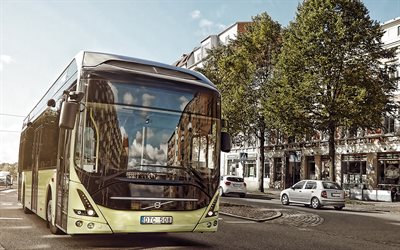 ボルボ7900ハイブリッド, 2019, 電動ハイブリッドバス, 市バス, 新しい電気バス, ヨーテボリ, スウェーデン, ボルボ