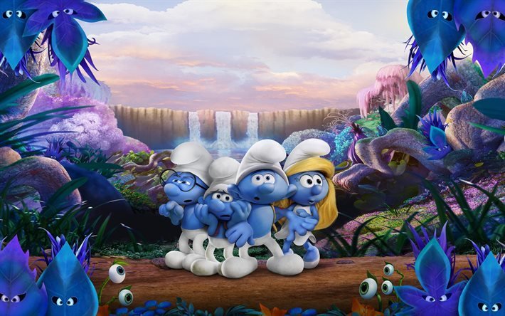 Download Wallpapers Smurfs 3 2017 Smurfs The Lost Village Creatures