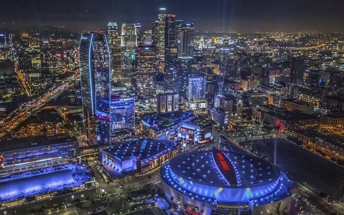 ダウンロード画像 ロサンゼルス 夜景 巨大都市 カリフォルニア 高層ビル群 米国 米 フリー のピクチャを無料デスクトップの壁紙