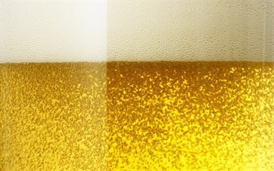 光ビールの質感, ビール発泡, ドリンク, ビールガラス, 飲食感