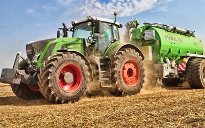 FENDT 936 Vario, 4k, ruiskuttamalla lannoite, 2019 traktorit, maatalouskoneiden, HDR, traktori tiell&#228;, maatalous, Fendt