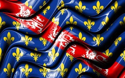 La Marche flagga, 4k, Provinserna i Frankrike, administrativa distrikt, Flagga La Marche, 3D-konst, Promenad, franska provinser, La Marche 3D-flagga, Frankrike, Europa