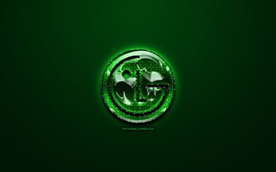 LG green logo, green vintage background, artwork, LG, brands, LG glass logo, creative, LG logo