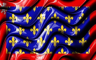 Maine flag, 4k, Provinces of France, administrative districts, Flag of Maine, 3D art, Maine, french provinces, Maine 3D flag, France, Europe