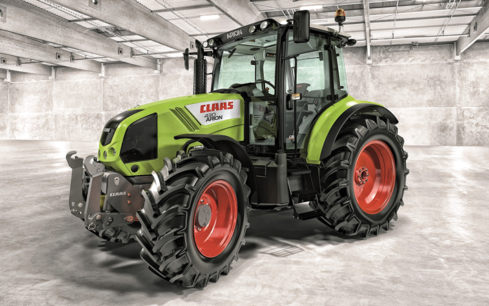 Claas Arion 430, uusi traktori, n&#228;kym&#228; edest&#228;, maatalouskoneiden, Claas