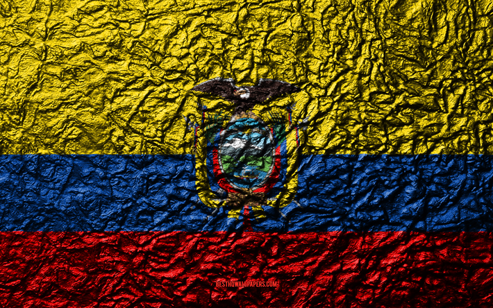 Descargar Fondos De Pantalla Bandera De Ecuador 4k La Piedra De La