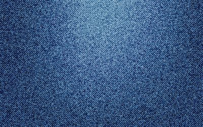 Download wallpapers blue denim texture, close-up, blue denim background ...