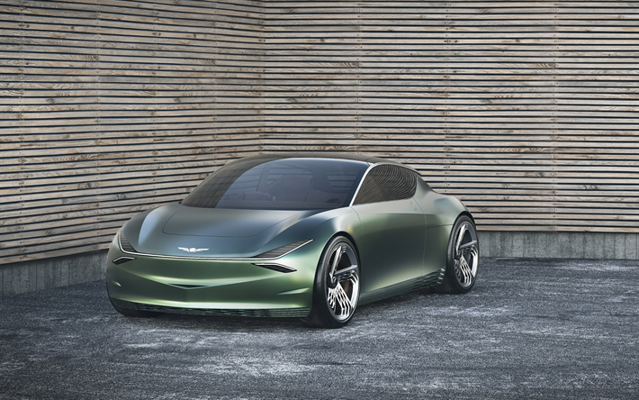 Download wallpapers Genesis Mint Concept, 2019, electric car, exterior ...