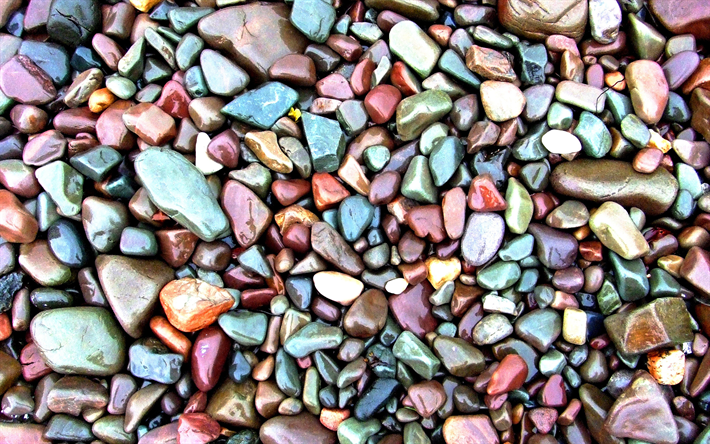 colorful pebbles texture, macro, colorful stone texture, pebbles backgrounds, pebbles textures, stone backgrounds, pebbles