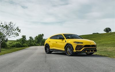 Lamborghini Urus, sports SUV, new yellow Urus, Italian sports cars, tuning, Lamborghini