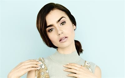 Lily Collins, portrait, beautiful eyes, photoshoot, american actress, american star