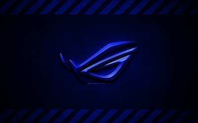 El logotipo de Nvidia, 4k, azul metal de fondo, el grunge de arte, Nvidia, marcas, creativo, Nvidia 3D logotipo, im&#225;genes, Nvidia logo azul