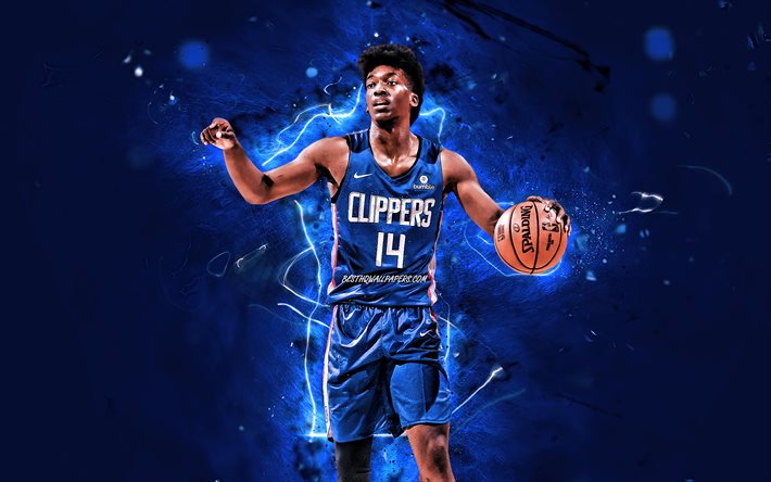 Download Wallpapers Terance Mann 2020 Los Angeles Clippers Nba Basketball Blue Neon Lights Terance Stanley Mann Usa Terance Mann Los Angeles Clippers Creative La Clippers For Desktop Free Pictures For Desktop Free