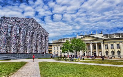 The Fridericianum, 4k, Kassel, cityscapes, summer, german cities, Europe, Germany, Cities of Germany, Kassel Germany