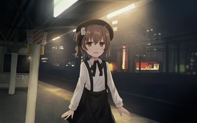 Hatoba Tsugu, train station, manga, Virtual Youtuber