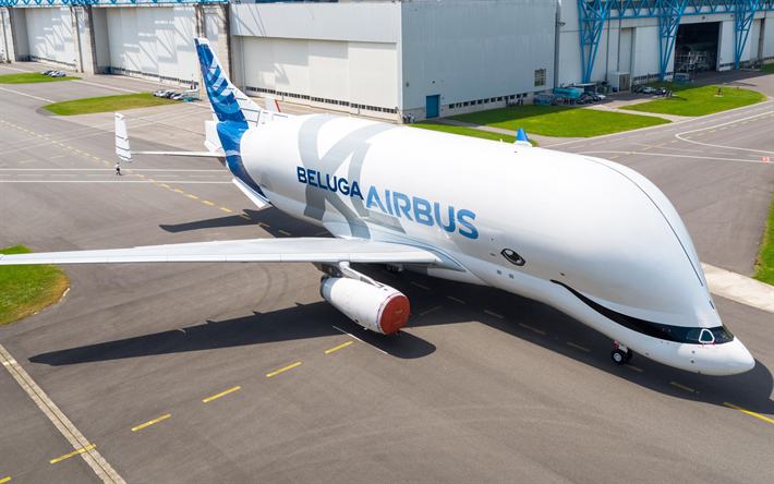 airbus-beluga-xl, airbus a300 beluga, cargo-flugzeug, cargo transport, cargo aircraft, airbus