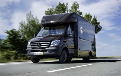 Mercedes-Benz Sprinter 513, 4k, tie, 2018 kuorma-auto, Pakettiauto, kuljetus, uusi Sprinter, Mercedes