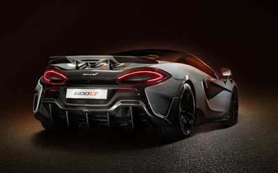 McLaren 600LT, 2019, vue de Dos, coup&#233; sport de luxe, de nouveaux 600LT, Britannique supercars, McLaren