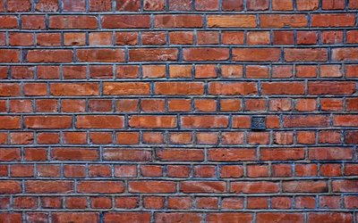4k, marr&#243;n brickwall, el grunge, el marr&#243;n de los ladrillos, los ladrillos, las texturas, marr&#243;n pared de ladrillo, ladrillos, pared, marr&#243;n ladrillos de fondo, marr&#243;n piedra de fondo