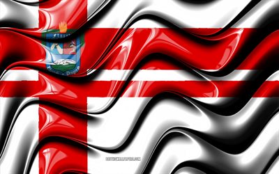 Florida Department flag, 4k, Departments of Uruguay, administrative districts, Flag of Florida Department, 3D art, Florida Department, Uruguayan departments, Florida 3D flag, Uruguay, South America