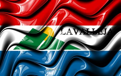 Lavalleja flag, 4k, Departments of Uruguay, administrative districts, Flag of Lavalleja, 3D art, Lavalleja Department, Uruguayan departments, Lavalleja 3D flag, Uruguay, South America