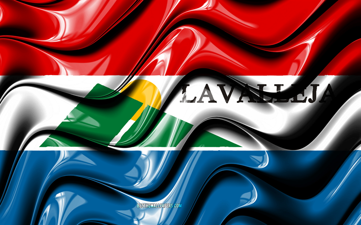 Lavalleja bandeira, 4k, Departamentos do Uruguai, distritos administrativos, Bandeira de Lavalleja, Arte 3D, Departamento De Lavalleja, Uruguaio departamentos, Lavalleja 3D bandeira, Uruguai, Am&#233;rica Do Sul