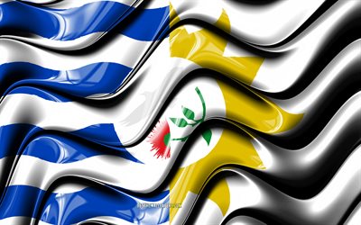 Treinta y Tres drapeau, 4k, les Minist&#232;res de l&#39;Uruguay, circonscriptions administratives, le Drapeau de Treinta y Tres, art 3D, Treinta y Tres D&#233;partement, de l&#39;Uruguay minist&#232;res, Treinta y Tres 3D drapeau de l&#39;Uruguay, Am&#23