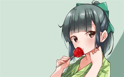 Yuubari com a rosa, obras de arte, Kancolle, mang&#225;, Kantai Cole&#231;&#227;o, personagens de anime, Yuubari