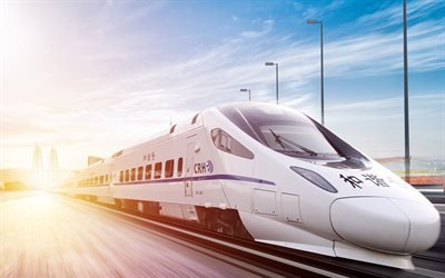 الصين السكك الحديدية CRH5, القطار فائق السرعة, 4k, الصين, CRH5, ETR-600 الجديدة Pendolino, القطارات, آسيا