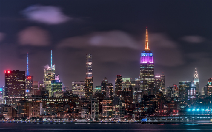 ダウンロード画像 ニューヨーク 夜 米国 アメリカの大都市 町並み 街の灯 Nyc フリー のピクチャを無料デスクトップの壁紙