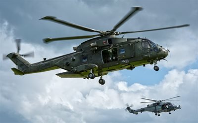 AgustaWestland AW101, militaires, h&#233;licopt&#232;res, avions de combat, AW101, de l&#39;OTAN