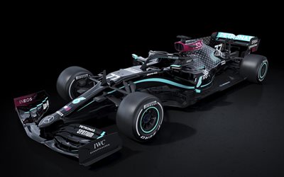 A Mercedes-AMG F1 W11, EQ Desempenho, 2020, 4k, F&#243;rmula 1, A Mercedes-AMG Petronas F1 Team, Valtteri Bottas, F1 2020, carro de corrida