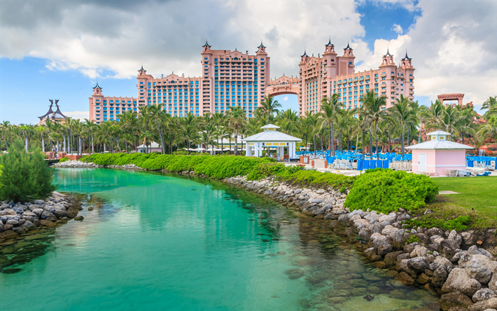 Paradise Island, Nassau, hotel di lusso, capitale delle Bahamas, tropical island, Bahamas