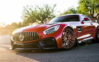 Mercedes-AMG GT S, tuning, sportscars, 2018 cars, supercars, C190, AMG, Mercedes