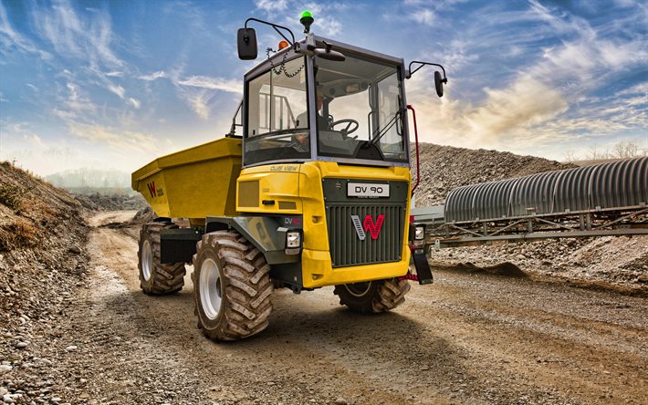 Wacker Neuson DV90, 4k, dumper, 2021 traktorer, entreprenadmaskiner, dumper i stenbrott, specialutrustning, Wacker Neuson