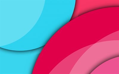colorful circles, pink blue circles, geometric abstraction, material design