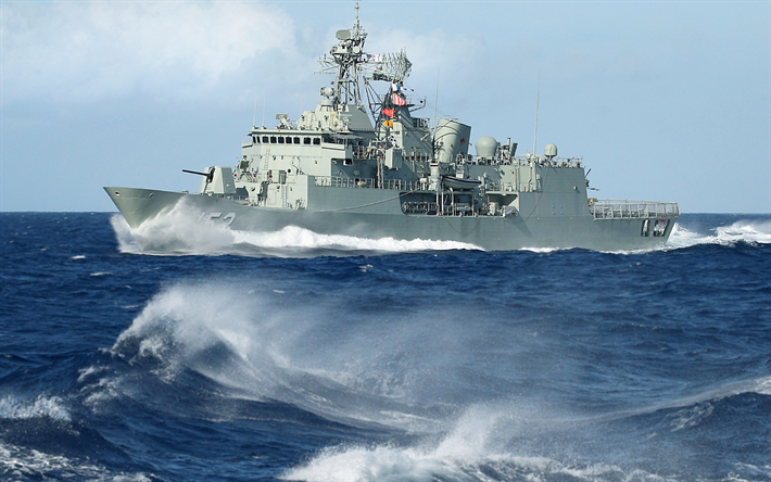 HMAS Warramunga, FFH152, 軍艦, フリゲート, アンザック-クラスのフリゲート, ロイヤルオーストラリア海軍, 走