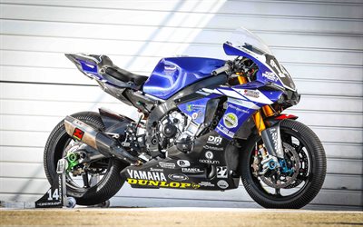 Yamaha YZF-R1M, 4k, sportsbikes, 2018 cyklar, inst&#228;llda t&#229;g, Yamaha