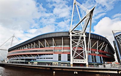 Stadiwm y Mileniwm, Millennium Stadium, Cardiff, in Galles, stadio di calcio, Gran Bretagna